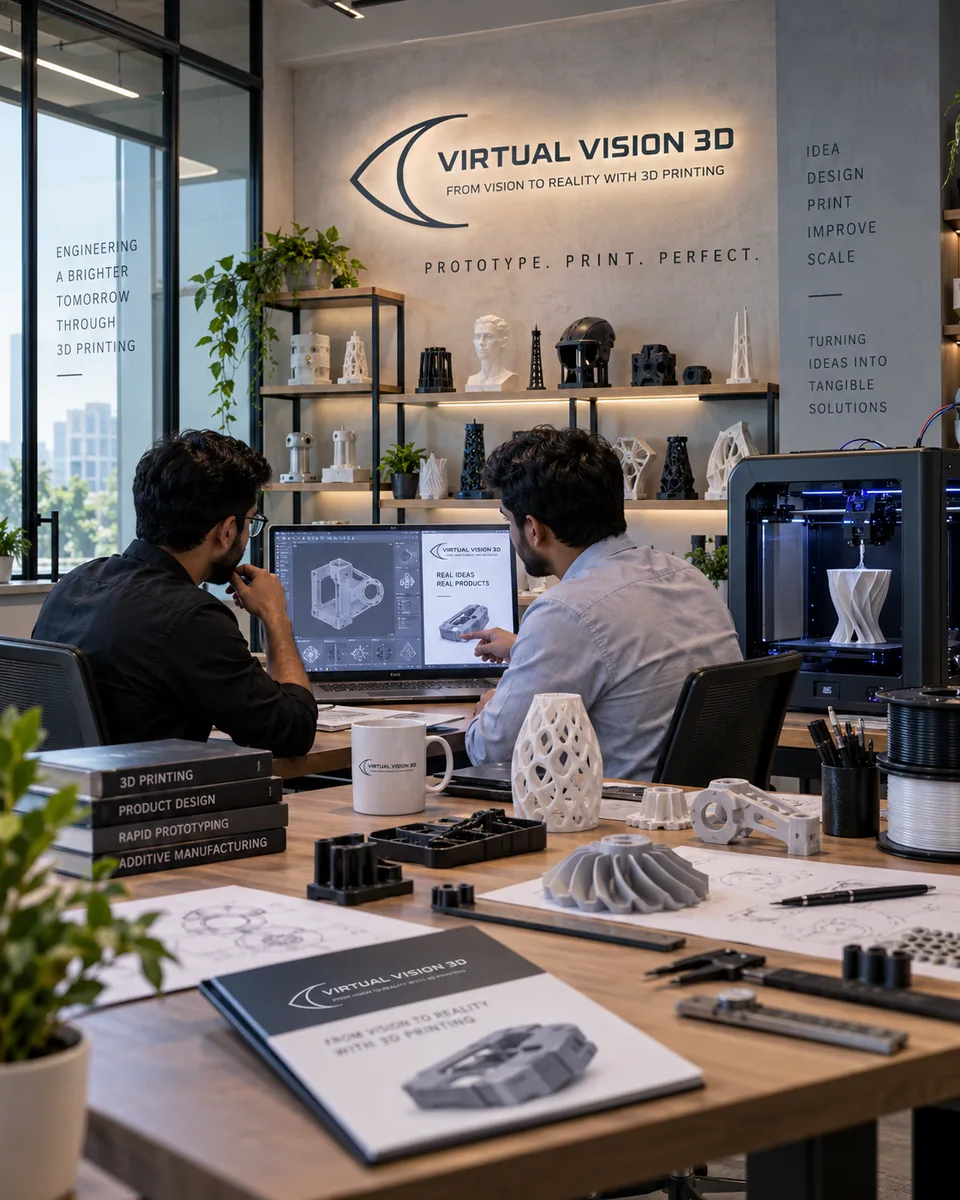 A small team working in a startup office
